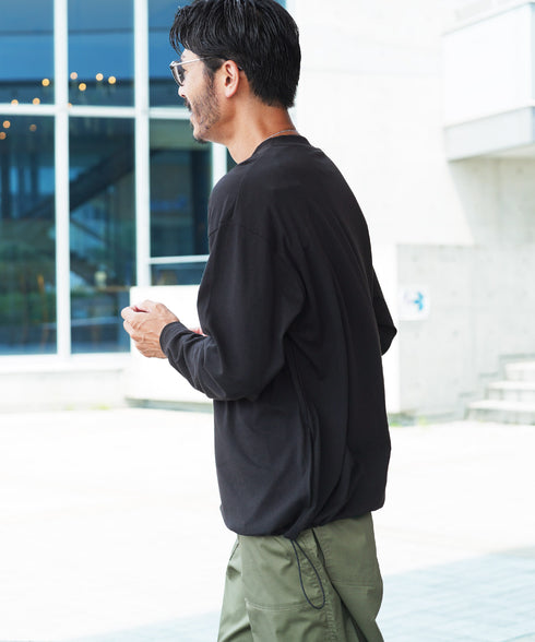 ドローコードロンTサイドポケット付ルーズシルエット