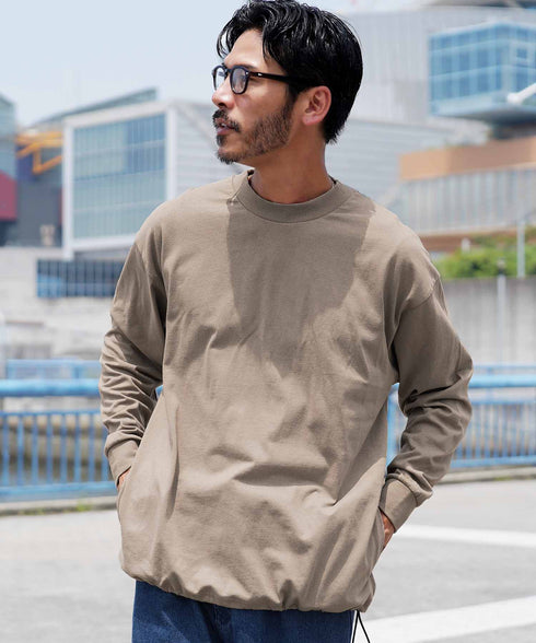 ドローコードロンTサイドポケット付ルーズシルエット