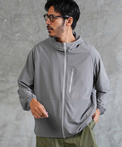 撥水微メッシュマンパーパッカブルジャケット