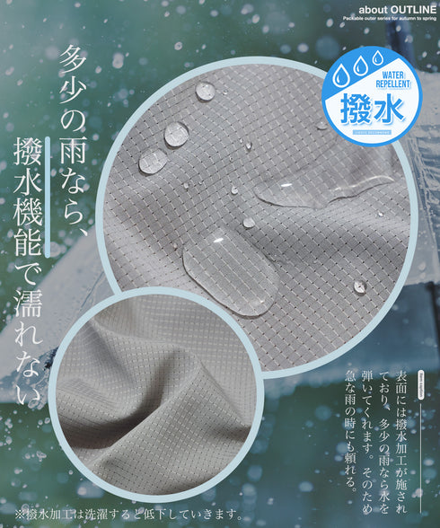 撥水微メッシュマンパーパッカブルジャケット
