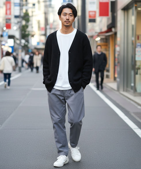 ワッフルカーディガン