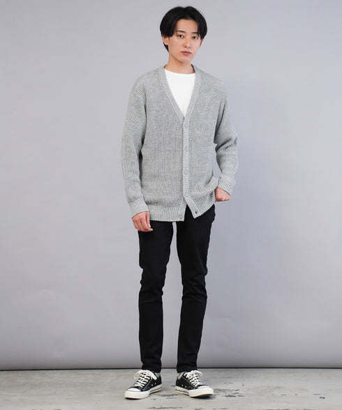 ワッフルカーディガン