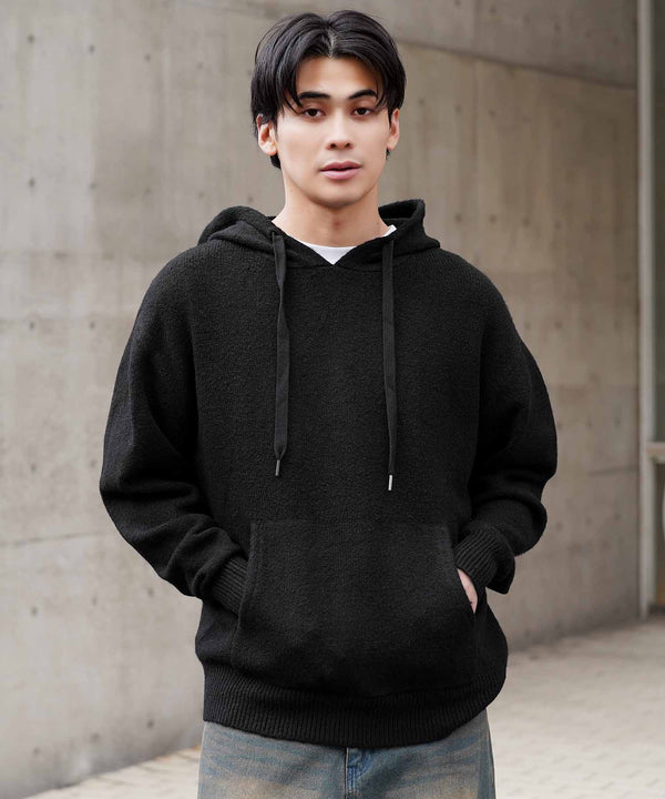 ふわもちニットパーカー プルオーバー