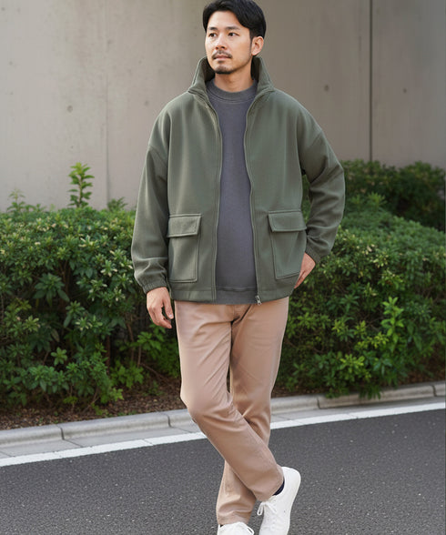 コーデユロイビックシルエット裏起毛ブルゾン