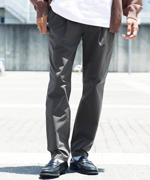 撥水 テーパードパンツ | ストレッチ パンツ ボトムス イージーパンツ スラックス スリム ストレッチパンツ オフィスカジュアル ビジネスカジュアル