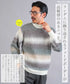 グラデーション畦モックネックニットセーター
