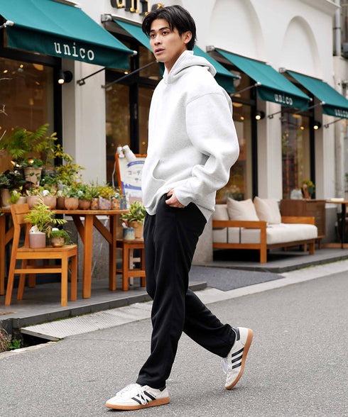 ダブルニット イージー テーパードパンツ | メンズ イージー パンツ ウェットパンツ テーパード きれいめ ボトムス ストレッチパンツ