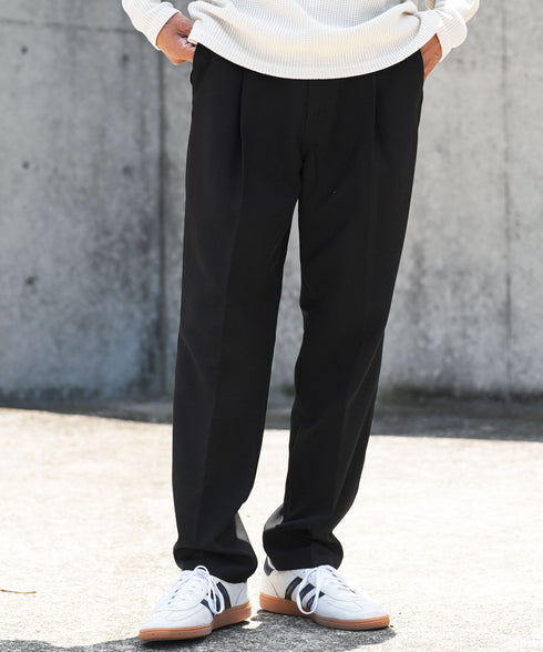 ポリツイルセミワイドパンツ