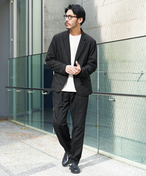 ポリツイルセミワイドパンツ