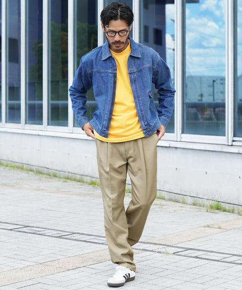 ポリツイルセミワイドパンツ