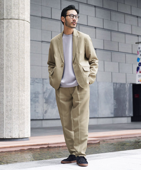 ポリツイルセミワイドパンツ