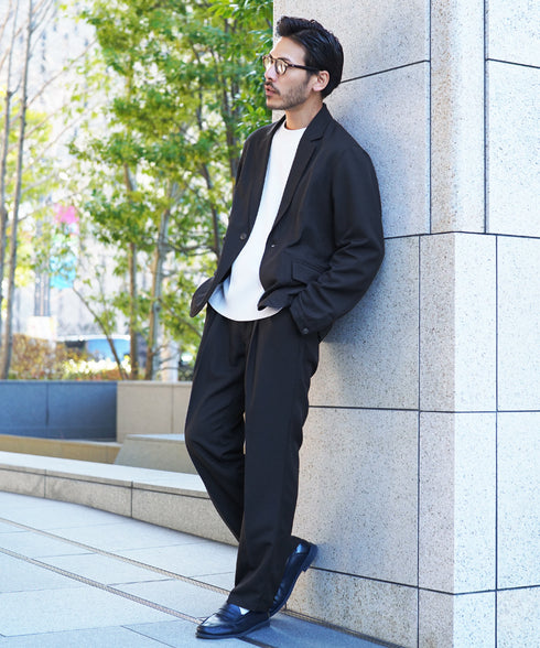 ポリツイルセミワイドパンツ