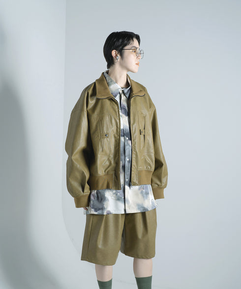 H167 / 着用サイズ: M*オリーブ シャツ:217621 ボトムス:217612