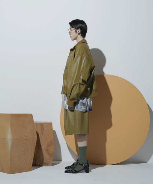 H167 / 着用サイズ: M*オリーブ シャツ:217621 ボトムス:217612