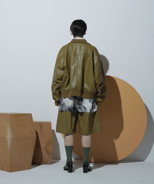 H167 / 着用サイズ: M*オリーブ シャツ:217621 ボトムス:217612