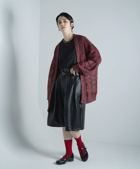 H167 / 着用サイズ: M*ブラック インナー:217674 カーディガン:217643