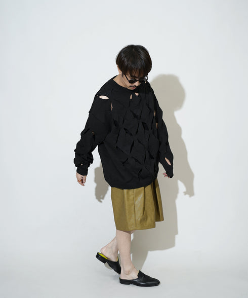 H163 / 着用サイズ: S*オリーブ ニット:217629