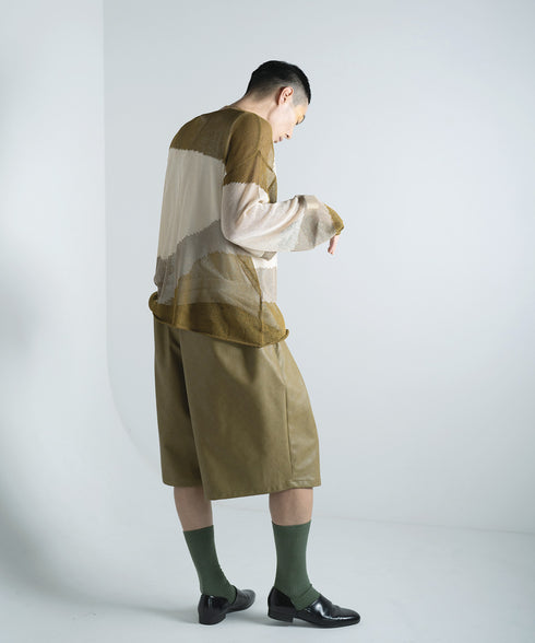 H178 / 着用サイズ: L*オリーブ インナー:217749 ニット:217632