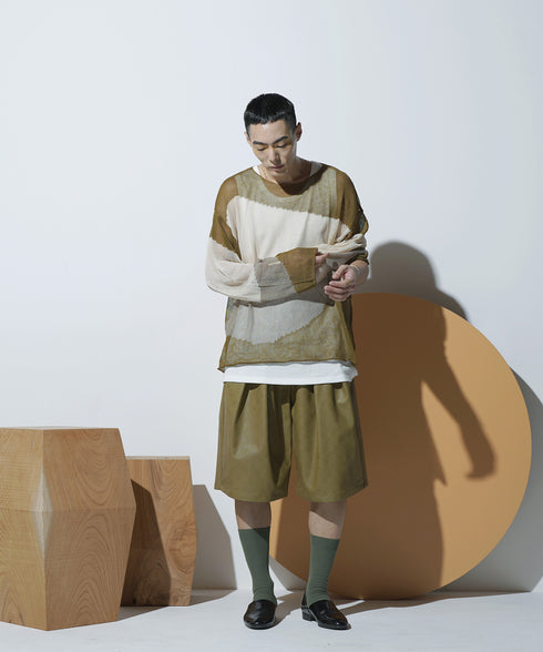 H178 / 着用サイズ: L*オリーブ インナー:217749 ニット:217632