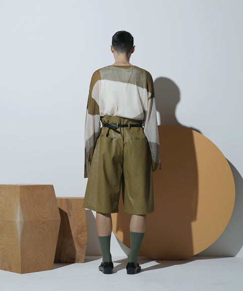 H178 / 着用サイズ: L*オリーブ インナー:217749 ニット:217632