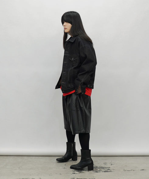 H177 / 着用サイズ:L ブラック 着用アウター:218710 着用トップス:217646