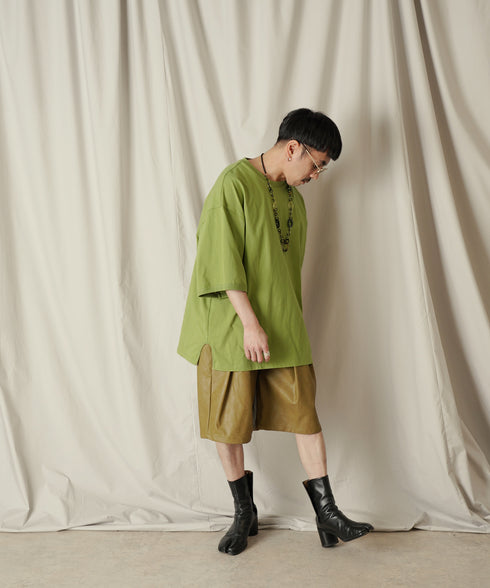 H163 / 着用サイズ:M オリーブ 着用トップス:217674