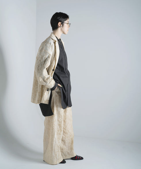 H167 / 着用サイズ: M*サンドベージュ シャツ:217627 ボトムス:217614