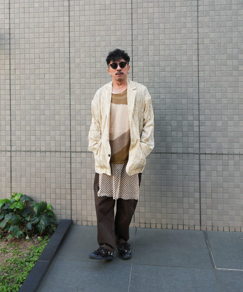 H163 / 着用サイズ:S サンドベージュ 着用トップス:217632 着用インナー:217732