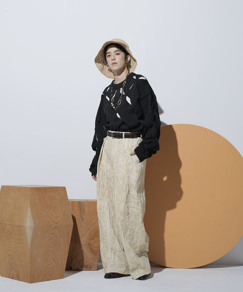 H167 / 着用サイズ: M*サンドベージュ ニット:217629