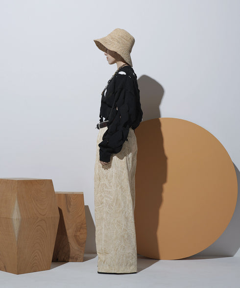 H167 / 着用サイズ: M*サンドベージュ ニット:217629