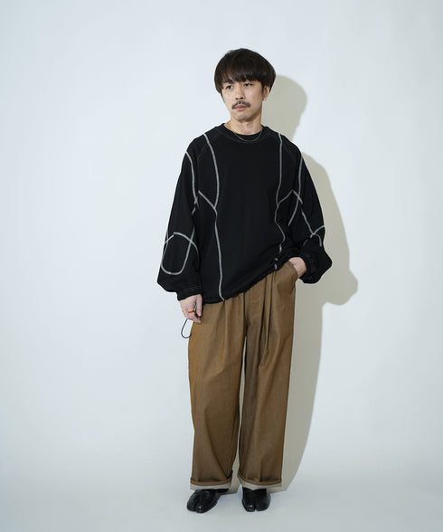 H163 / 着用サイズ:S ブラック 着用ボトムス:217647