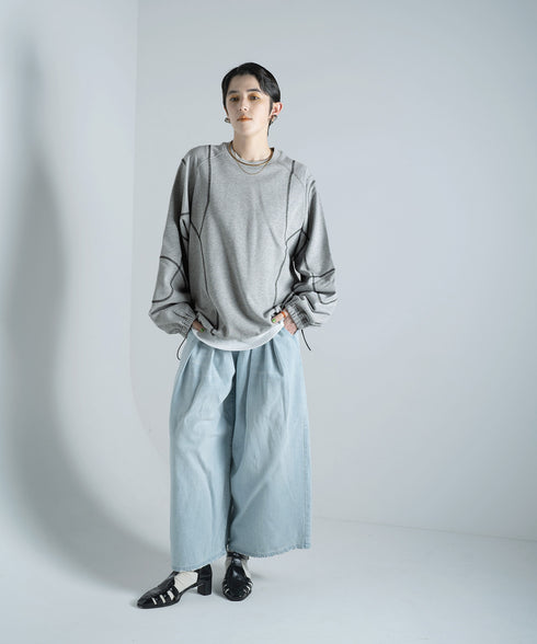 H167 / 着用サイズ: M*ライトインディゴブルー
トップス:217617 インナー:217749