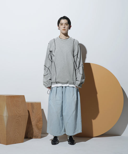 H167 / 着用サイズ:M アッシュグレー 着用ボトムス:213778