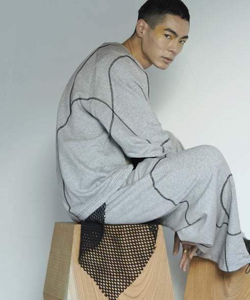 H178 / 着用サイズ: L*アッシュグレー インナー:217732 ボトムス:217618