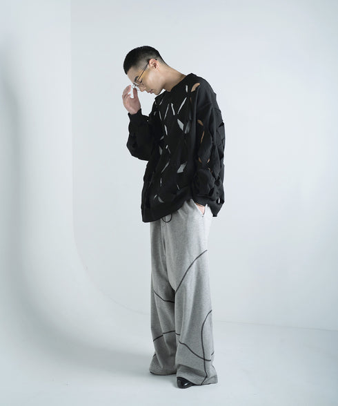 H178 / 着用サイズ: L*アッシュグレー ニット:217629