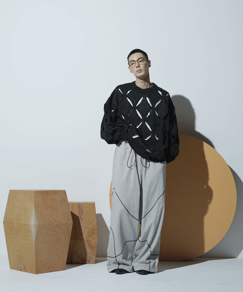 H178 / 着用サイズ: L*アッシュグレー ニット:217629