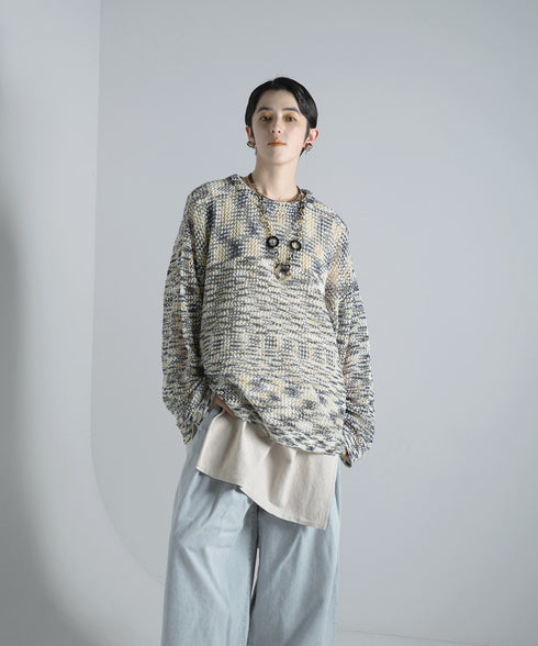 H167 / 着用サイズ:M アイボリー 着用ボトムス:213778