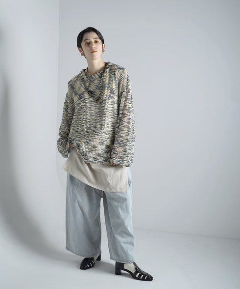 H167 / 着用サイズ:M アイボリー 着用ボトムス:213778