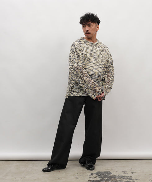 H163 / 着用サイズ:M アイボリー 着用ボトムス:218732