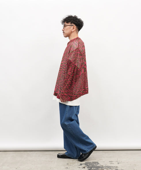 H163 / 着用サイズ:M ピンク 着用ボトムス:218708