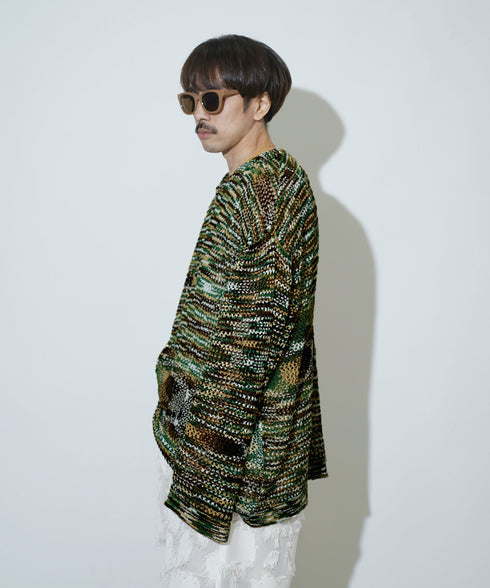 H163 / 着用サイズ:M グリーン 着用ボトムス:217634