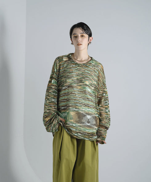 H167 / 着用サイズ:M グリーン 着用ボトムス:217634