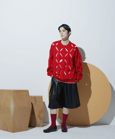 H167 / 着用サイズ: M*ブラック ニット:217629