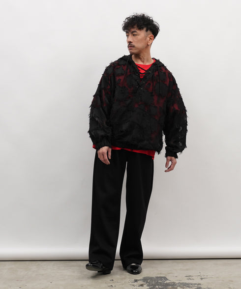 H163 / 着用サイズ:S ブラック 着用トップス:217646 着用ボトムス:218713