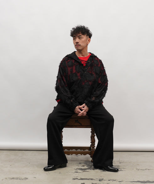 H163 / 着用サイズ:S ブラック 着用トップス:217646 着用ボトムス:218713