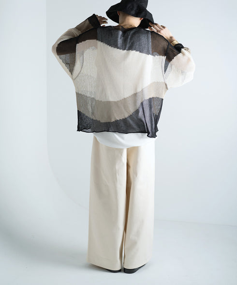 H178 / 着用サイズ: L*アイボリー ニット:217632 インナー:217749