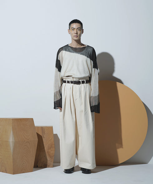 H178 / 着用サイズ: L*アイボリー ニット:217632 インナー:217749