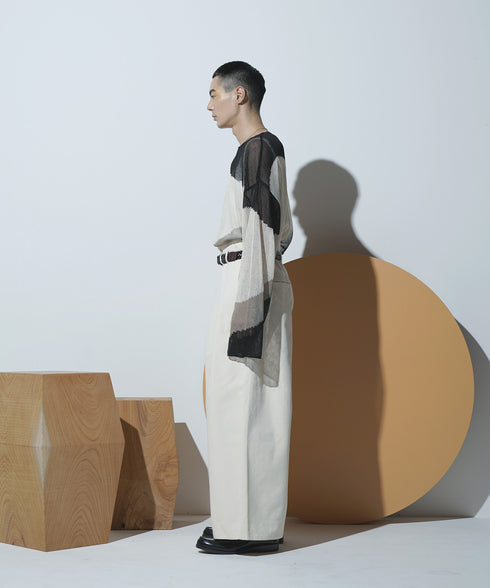 H178 / 着用サイズ: L*アイボリー ニット:217632 インナー:217749