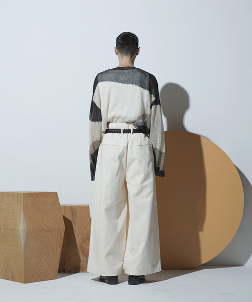 H178 / 着用サイズ: L*アイボリー ニット:217632 インナー:217749