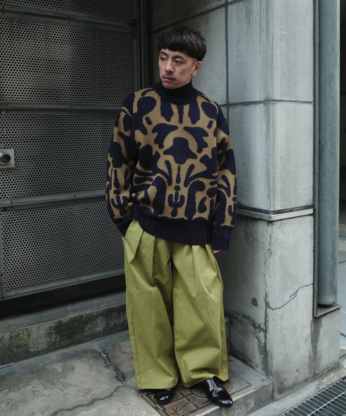 H163 / 着用サイズ: S*グリーン ニット:217173